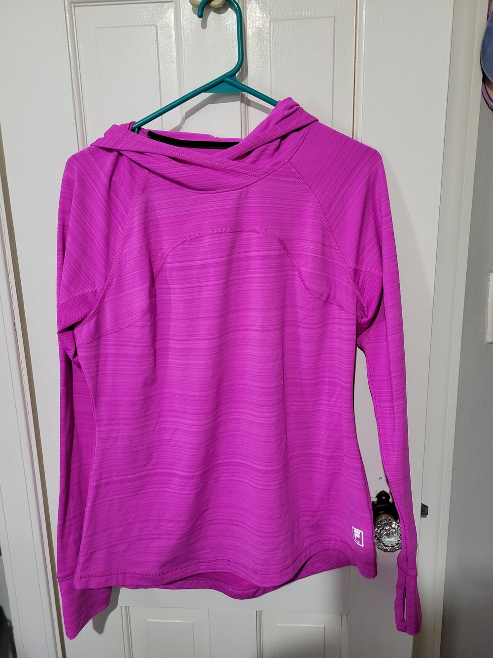 Fila Women's Hooded Long Sleeve Top - Bright Magenta